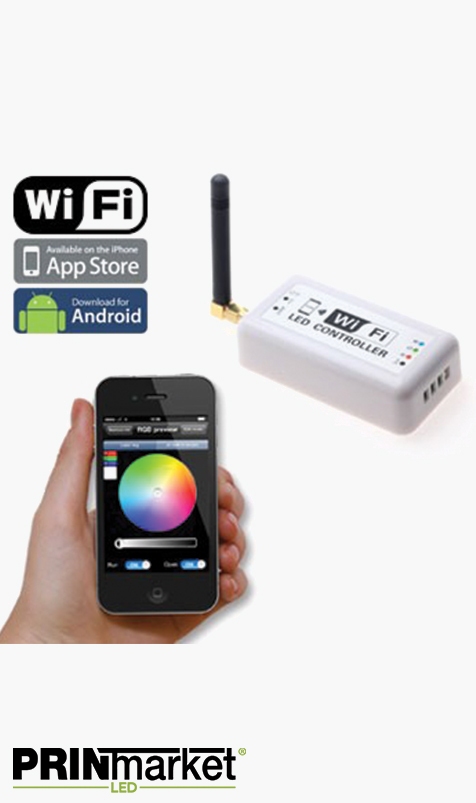 Contrôleur WiFi Ruban LED multicouleur RGB - Compatible iPhone / iPad / Android