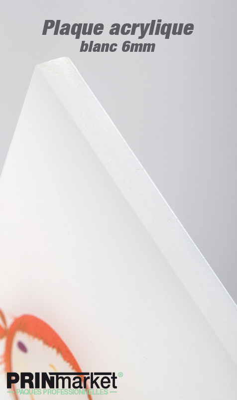 VERRE ACRYLIQUE BLANC dépolie 6 mm