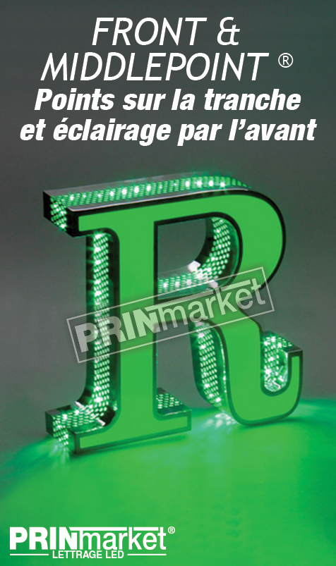 Lettrage Led FRONT-MIDDLEPOINT®