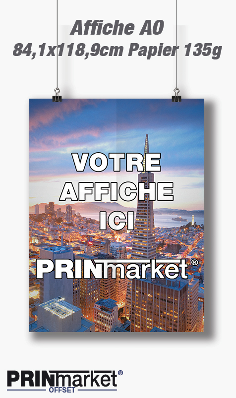 Affiche A0 84,1 cm X 118,9 cm Papier 135g