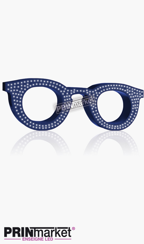 Lunettes LED Paul and Jo Bangali 21, Acier Bleu, Leds Blanches
