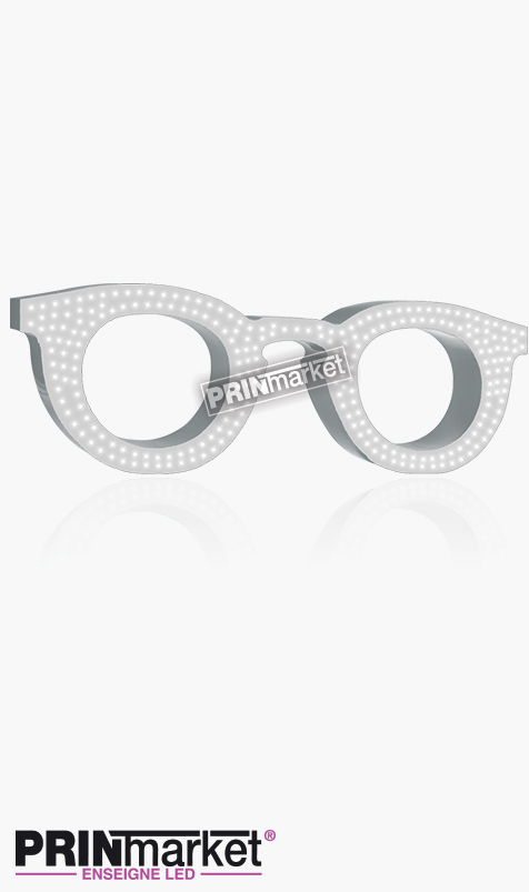 Lunettes LED Paul and Jo Bangali 21, Acier Blanc, Leds Blanches