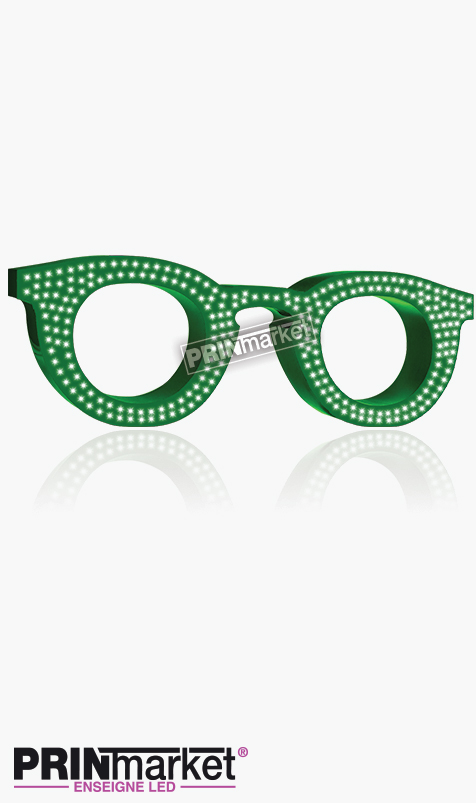 Lunettes LED Paul and Jo Bangali 21, Acier Vert,Leds Blanches