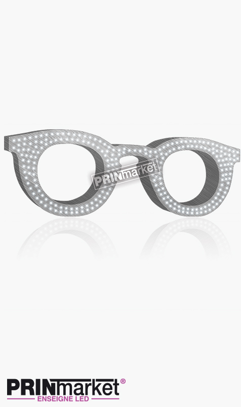 Lunettes LED Paul and Jo Bangali 21, Acier brossé, Leds Blanches