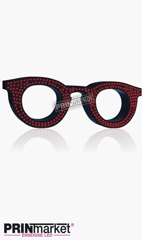 Lunettes LED Paul and Jo Bangali 21, Acier Noir, Leds Rouges
