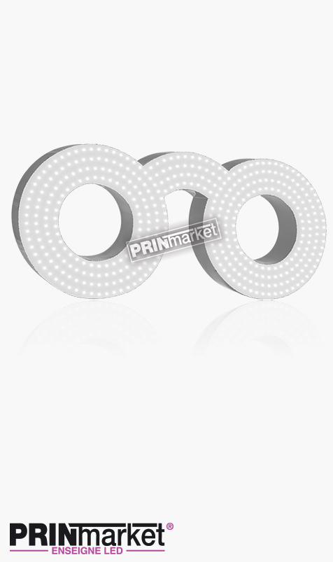 Lunettes LED Classic Ronde, Acier Blanc, Leds Blanches