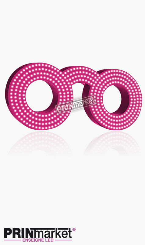 Lunettes LED Classic Ronde, Acier Rose, Leds Blanches