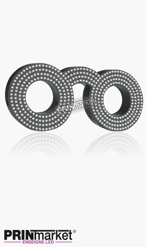 Lunettes LED Classic Ronde, Acier Gris Anthracite, Leds Blanches