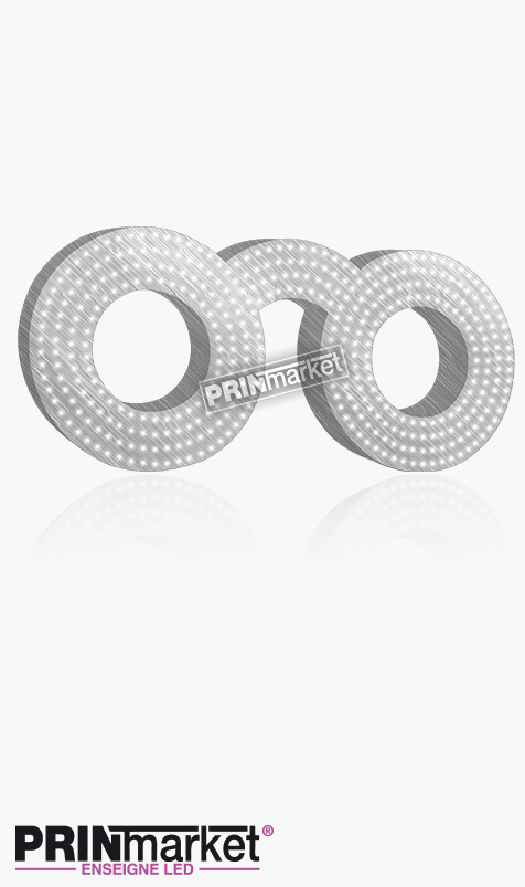 Lunettes LED Classic Ronde, Acier brossé, Leds Blanches