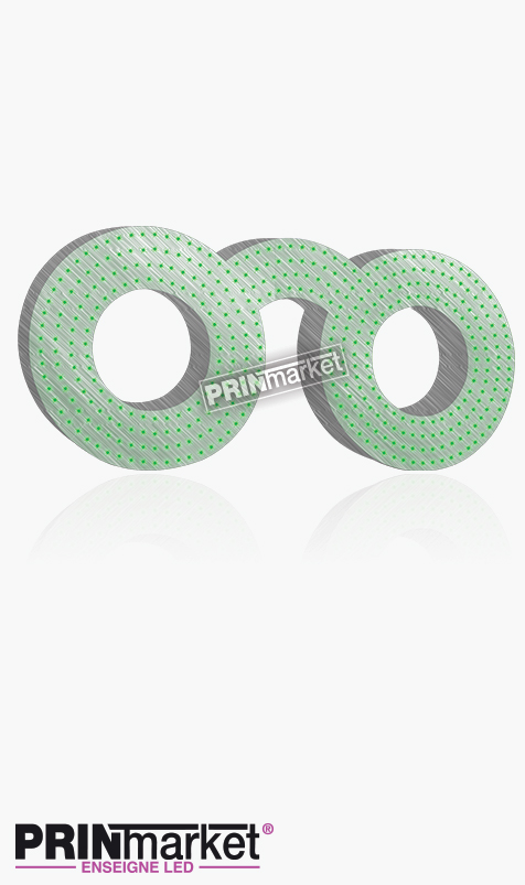 Lunettes LED Classic Ronde, Acier brossé, Leds Vertes