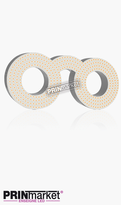 Lunettes LED Classic Ronde, Acier Blanc, Leds Ambres