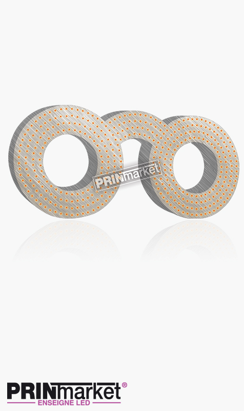 Lunettes LED Classic Ronde, Acier brossé, Leds Ambres