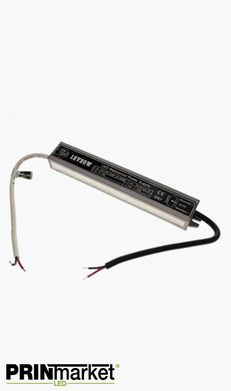 Transformateur LED 12V - 20 watts - Non dimmable - Étanche IP67