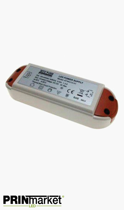 Transformateur LED 12V - 24 watts - Non dimmable - Non étanche