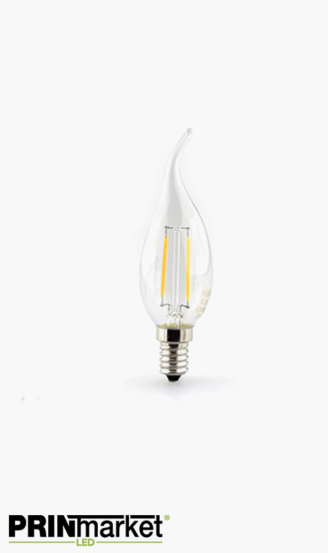 Ampoule LED à filament E14 - 2 watts (équiv. 25w) - Bougie