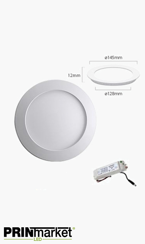 Kit Plafonnier LED Extra-plat rond - 9 watts - Diam. 145 mm