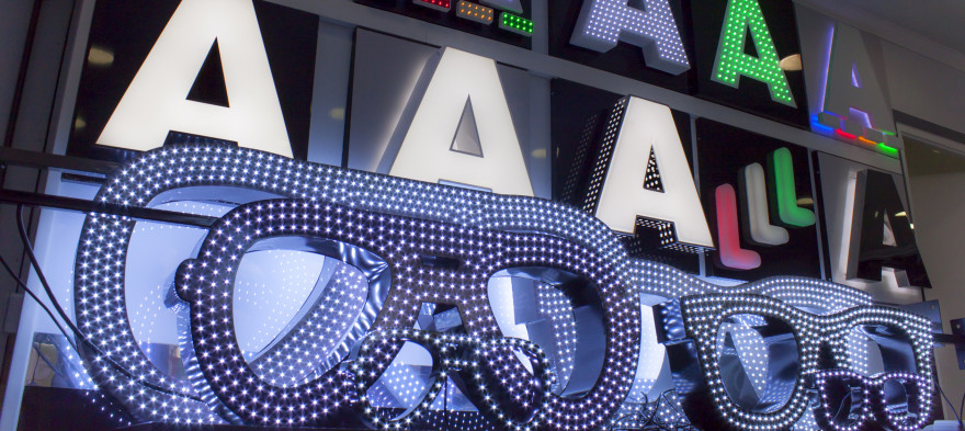 Lettres inox avec leds